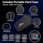 AFUOO Wireless Microphone Set for Singing, Speech & Karaoke, 2.4GHz Dual-Mic Receiver, 200ft, Storage Bag Included, Metal Cordless Mic 2 Pack for Karaoke Machines, PA Systems, PartyBox, Gray-Blue