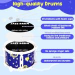 Toy Drum Set for Kids Toddler Jazz Drum Kit with 5 Drums Musical Instruments Toys for 3 4 5 Year Old Boys Girls Gifts Ages 3-5