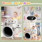 Kids Drum Set for Toddlers 1-3 - Musical Toy Drums Set for Kids - 5 Drums Musical Instruments Toys for 3 4 Year Old Brithday Ages 3-5
