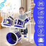 Toy Drum Set for Kids Toddler Jazz Drum Kit with 5 Drums Musical Instruments Toys for 3 4 5 Year Old Boys Girls Gifts Ages 3-5