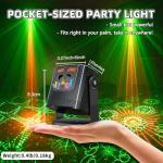 DJ Disco Ball Party Lights - Portable Sound Activated Remote Controlled Strobe Stage Light, Valentine's Day Gift for Her/Him, USB Powered Multi-Color LED Light for Home Party/Game Room/Club/Gathering