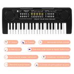 Raimy 37 Keys Keyboard Piano for Kids, Early Learning Educational Portable Electronic Musical Instrument Toys Gifts for 3 4 5 6 7 8 9 Year Old Boys and Girls (Black)