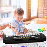 Raimy 37 Keys Keyboard Piano for Kids, Early Learning Educational Portable Electronic Musical Instrument Toys Gifts for 3 4 5 6 7 8 9 Year Old Boys and Girls (Black)