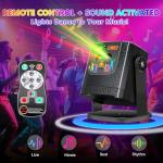 DJ Disco Ball Party Lights - Portable Sound Activated Remote Controlled Strobe Stage Light, Valentine's Day Gift for Her/Him, USB Powered Multi-Color LED Light for Home Party/Game Room/Club/Gathering