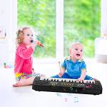 Raimy 37 Keys Keyboard Piano for Kids, Early Learning Educational Portable Electronic Musical Instrument Toys Gifts for 3 4 5 6 7 8 9 Year Old Boys and Girls (Black)