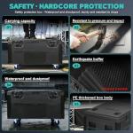 44" Heavy Duty ATA Rolling Cable Trunk Case, Stackable Road Case with Wheels for Pro Audio & DJ Equipment, Touring Transport and Secure Storage Utility Case