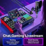 G10-P15 Podcast & DJ Equipment Bundle, Sound Card Interface + Cardioid P15 Mic + Versatile DJ Mixer, Ideal for Live Streaming, Gaming, Karaoke, YouTube Content