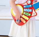 Hape 6-in-1 Music Maker | Colorful 6 Instrument Guitar Shaped Musical Toy for Ages 18 Months+