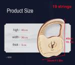 19-String Lyre Harp – Piano-Style Stringed Musical Instrument with Tuning Wrench and Spare Strings, Lightweight Portable Design for Beginners, Kids, and Music Enthusiasts (19 strings Wood)