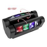 QWORK Moving Head DJ Lights, 8 x 3W RGBW Beam Stage Light, 540 Degree XY Axis with 4 Lighting Modes, Sound Activated DMX512 for Disco, Karaoke, Party, Stage, DJ Events