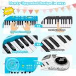 Toy Piano Keyboard for Kids Upgrade Electric Pianos Toys for 3 4 5 6 7 8 Year Old Girls Boys Beginners Keyboards with Microphone Toy for 3+ Year Old Kid Gifts (Blue)