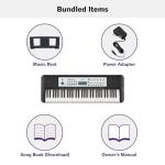 Yamaha 61-Key Portable Keyboard for Beginners with Built-In Songs, Quiz Mode, Music Rest, with Power Adapter YPT280