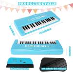 Toy Piano Keyboard for Kids Upgrade Electric Pianos Toys for 3 4 5 6 7 8 Year Old Girls Boys Beginners Keyboards with Microphone Toy for 3+ Year Old Kid Gifts (Blue)