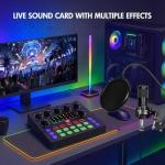 ALSO GO Podcast Equipment Bundle, Podcast Microphone Bundle with BM-800 Microphone & V8s Sound Card, Recording Studio Equipment for Singing, Gaming, Live Streaming and YouTube Tiktok