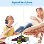 Miortior Electronic Drum Set, 10 Pads Roll-up Drum Practice Pad with Drum Pedals & Sticks, Built-in Speaker with Headphone Jack, Great Christmas & Birthday Gift for Kids