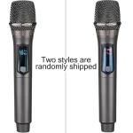Wireless Microphone, Rechargeable Fixed Frequency Wireless Dual Microphone,Handheld Dynamic mic,Karaoke Singing, Weddings DJ,Party, Church, Classroom use, 200 feet, Gray.(2 Versions Randomly Shipped)