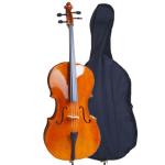 Vasitelan Full-Size Cello, Beginner Cello 4/4, Acoustic Cello Kit with Portable Bag, Bow, Bridge, Rosin, String Musical Instruments (Natural)
