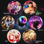 Party Disco Ball Dj Dance Lights Disco Strobe Rave Sound Activated Projector Effect Stage Light Remote Control for Birthday Xmas Wedding Bar Kids Christmas Glow Party