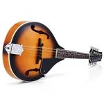 Donner A Style Mandolin Instrument Sunburst Beginner Adult Acoustic Mandolin Musical Instrument Mahogany 8 String, Bundle With Tuner String Bag Guitar Picks,DML-1