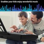 61 keys keyboard piano, Electronic Digital Piano with Built-In Speaker Microphone, Sheet Stand and Power Supply, Portable piano Keyboard Gift Teaching for Beginners