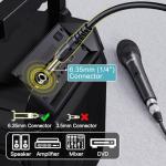 Fifine Karaoke Microphone, Dynamic Vocal Microphone for Speaker, 6.35MM Wired Handheld Mic with On and Off Switch and 14.8ft Detachable Cable-K6