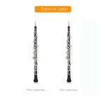 Summina Professional C Key Semi-automatic Oboe - Nickel-plated Keys Woodwind Instrument With Reed, Gloves, Leather Case, Carry Bag, and Cleaning Cloth