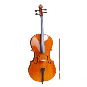 Pinikuyiro Full-Size Cello, Beginner Cello 4/4, Acoustic Cello Kit with Portable Bag, Bow,Rosin, String Musical Instruments (Natural)