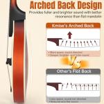 Mandolin Musical Instrument A Style, Acoustic Mandolins Instrument Kit Italian 8 String for Professional Beginners Adults Teens Youth Kids (A Style Acoustic Brown Sunset, 8 String)