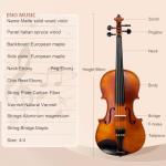 ENO MUSIC 4/4 Full Size Violin Kit for Beginners and Adults with Violin Rosin Bow and Hard Case All the Stringed Musical Instruments Accessories Included