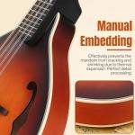 Mandolin Musical Instrument A Style, Acoustic Mandolins Instrument Kit Italian 8 String for Professional Beginners Adults Teens Youth Kids (A Style Acoustic Brown Sunset, 8 String)