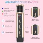 ZealSound Studio Recording Microphone, Condenser Broadcast Microphone w/Stand Built-in Sound Card Echo Recording Karaoke Singing for Phone Computer PC Garageband Smule Live Stream & YouTube (Gold)