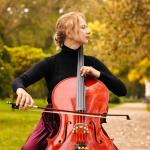 Cecilio 4/4 Full Size Cello, Beginner Cello 4/4, Acoustic Cello Set with Portable Bag, Bow, Rosin, Stand, String Musical Instruments for School Orchestras, Performances