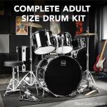 Best Choice Products 5-Piece Full Size Complete Adult Drum Set w/Cymbal Stands, Stool, Drum Pedal, Sticks, Floor Tom - Dark Cherry Sunburst