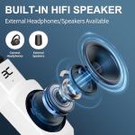 EX Electric Digital Wind Instrument, Electric Saxophone, with 12 Tones, 3 Fingering Modes, 3-Octave Range, Auto Vibrato & Transpose, Bluetooth MIDI & Rechargeable, White