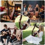 VixxNoxx Lyre Harp, 23 Inches 15-String Zelkova Lyra Harp Kit, Stringed Musical Instruments with Tuning Wrench Gig Bag Instructions Extra Strings for Beginners Adults