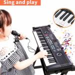 Keyboard Piano 61 Key Music Electric Piano For Kids Beginner W/Dual Speaker Microphone Portable Digital Piano Birthday Christmas Gifts