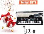 Keyboard Piano 61 Key Music Electric Piano For Kids Beginner W/Dual Speaker Microphone Portable Digital Piano Birthday Christmas Gifts