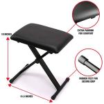 RockJam 61-Key Keyboard Piano Kit with Stand, Stool, Headphones, Keynote Stickers & Lessons