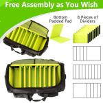 SNIGJAT DJ Bag, Large Capacity DJ Cable Gig Bag with 6 Pockets for Extension Cords, Mics, Pedals, Gig Bag for Musicians, Musician Cable Organizer with Padded Shoulder Strap, DJ Acessories