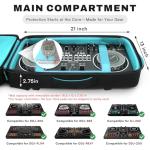 AUROTIER DJ Controller Bag for DDJ-FLX4/DDJ 200/DDJ 400/DDJ REV1, Padded DJ Backpack with Multi-pocket for 17 Inch Laptop, Cables, DJ Carrying Mixer Case with Adjustable Strap for DJ Equipment