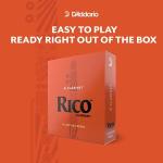 D’Addario Woodwinds, Rico Bb Clarinet Reeds, RCA1025, Strength 2.5, 10-pack