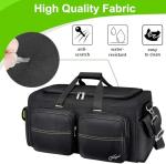 SNIGJAT DJ Bag, Large Capacity DJ Cable Gig Bag with 6 Pockets for Extension Cords, Mics, Pedals, Gig Bag for Musicians, Musician Cable Organizer with Padded Shoulder Strap, DJ Acessories