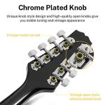 Donner A Style Mandolin Instrument Black Beginner Adult Acoustic Mandolin Musical Instrument Mahogany 8 String, Bundle With Tuner String Bag Guitar Picks, DML-100B