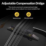 Donner A Style Mandolin Instrument Black Beginner Adult Acoustic Mandolin Musical Instrument Mahogany 8 String, Bundle With Tuner String Bag Guitar Picks, DML-100B