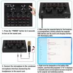 MorTime Condenser Microphone Bundle, Live Sound Card, Adjustable Boom Arm, Shock Mount, Metal Mic Pop Filter, Sponge Pop Filter Cover, Earphone, Audio Cables and Power Cable, Set of 11 Mic Kit