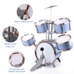 M SANMERSEN Kids Jazz Drum Set - 5 Drums with Stool - Rock Jazz Drum Kit - Musical Enlightenment Educational Toys Gift for Boys Girls