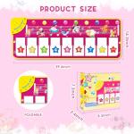 M SANMERSEN Floor Piano Mat, Toddler Toys Musical Mat, Keyboard Floor Playmat 39.5" Electronic Music Animal Touch Play Blanket Funny Xmas Gift Toy for 1 2 3 Year Old