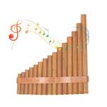 Professional Wooden Panpipe Pan Flute 15 Pipes G Key Woodwind Musical Instrument Pan Pipe Flute (Right Hand)