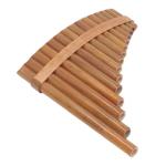 Professional Wooden Panpipe Pan Flute 15 Pipes G Key Woodwind Musical Instrument Pan Pipe Flute (Right Hand)