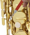 TUOREN Double Head Woodwind Spring Hook for Sax Clarinet Flute Piccolo Comfortable Grip with Anti-Slip Sleeve 1pcs